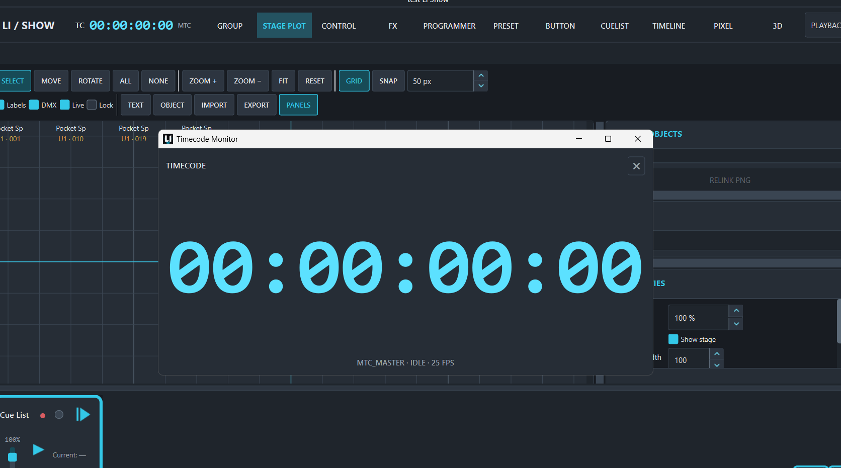 LI Suite timecode